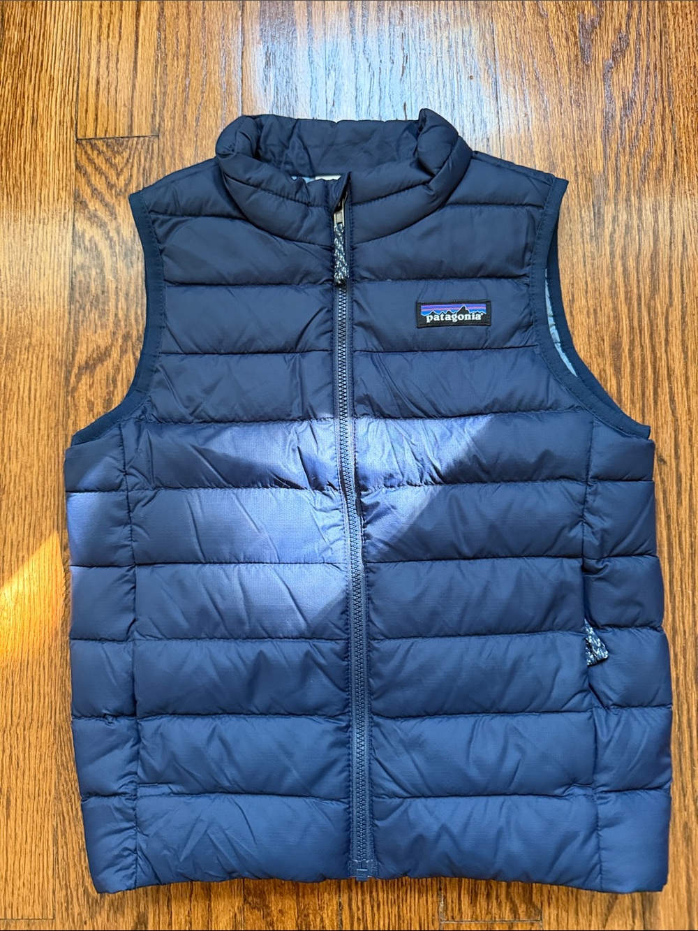 Patagonia Boys Kids Navy Blue Quilted Down Vest